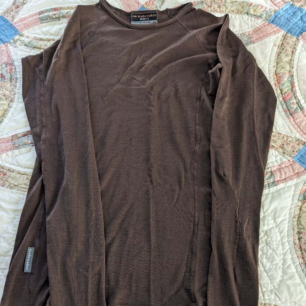 Icebreaker Skin 200 Women's Long Sleeved Thermal Top -M